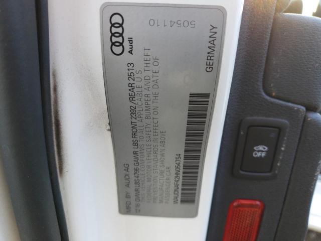 Photo 10 from auction – 2017 AUDI A4 PREMIUM with VIN WAUDNAF42HN054754