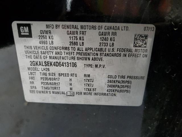 Photo 10 from auction – 2013 GMC TERRAIN SL with VIN 2GKALSEK4D6413106
