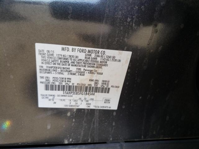 Photo 10 from auction – 2015 FORD TAURUS SEL with VIN 1FAHP2E85FG184544