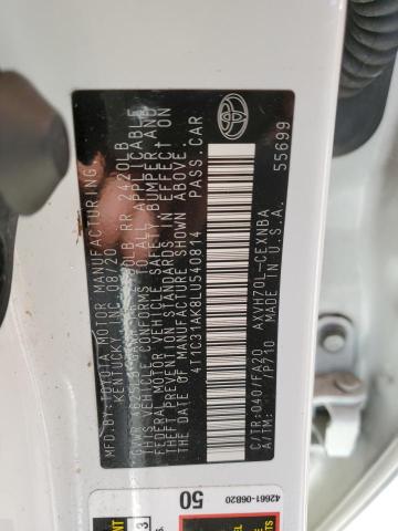 Photo 10 from auction – 2020 TOYOTA CAMRY LE with VIN 4T1C31AK8LU540814