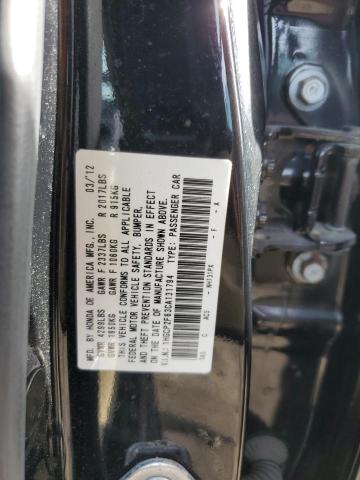 Photo 10 from auction – 2012 HONDA ACCORD SE with VIN 1HGCP2F63CA131794