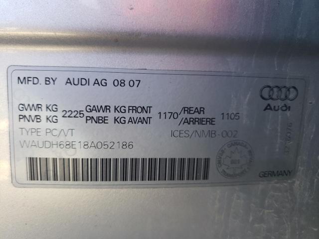 Foto 10 de la subasta – 2008 AUDI A4 3.2 QUA con VIN WAUDH68E18A052186