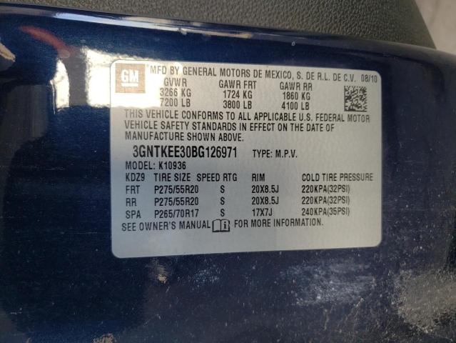 Foto 10 de la subasta – 2011 CHEVROLET AVALANCHE con VIN 3GNTKEE30BG126971