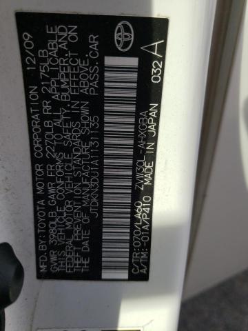 Photo 10 from auction – 2010 TOYOTA PRIUS with VIN JTDKN3DU1A1131135