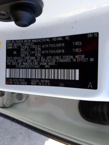 Photo 10 from auction – 2015 TOYOTA HIGHLANDER with VIN 5TDZKRFH3FS111442