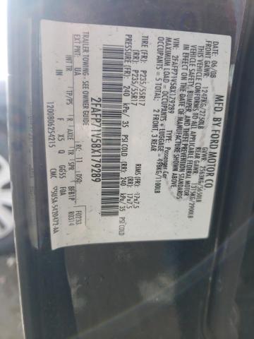 Photo 10 from auction – 2008 FORD CROWN VICT with VIN 2FAFP71V58X179289