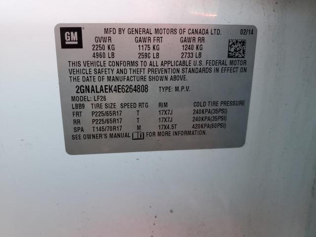 Photo 10 from auction – 2014 CHEVROLET EQUINOX LS with VIN 2GNALAEK4E6264808
