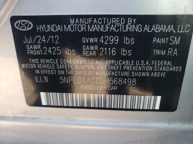 Photo 10 from auction – 2013 HYUNDAI SONATA GLS with VIN 5NPEB4AC2DH568498