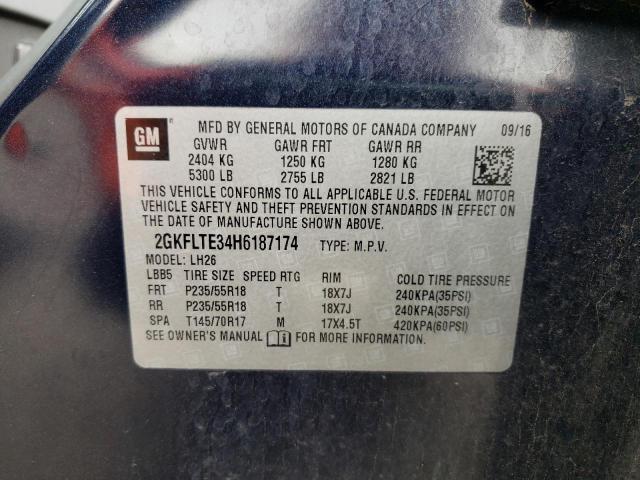 Photo 10 from auction – 2017 GMC TERRAIN SL with VIN 2GKFLTE34H6187174
