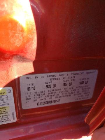 Photo 10 from auction – 2011 CHEVROLET AVEO LS with VIN KL1TD5DE9BB144147
