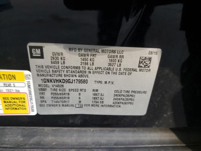 Photo 10 from auction – 2016 CHEVROLET TRAVERSE L with VIN 1GNKVHKD9GJ179580