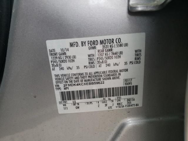 Photo 10 from auction – 2014 FORD EDGE LIMIT with VIN 2FMDK4KCXEBB59622