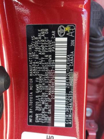 Photo 10 from auction – 2016 TOYOTA COROLLA L with VIN 2T1BURHE2GC571894