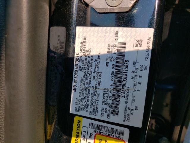 Photo 10 from auction – 2014 FORD FUSION SE with VIN 3FA6P0HD3ER115878