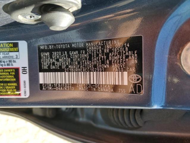 Photo 10 from auction – 2014 TOYOTA COROLLA L with VIN 2T1BURHE8EC162991