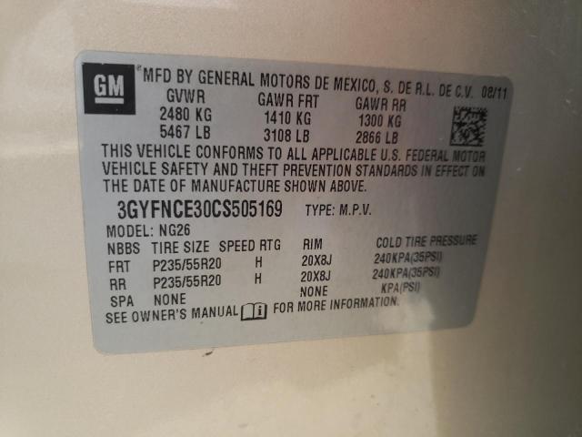 Photo 10 from auction – 2012 CADILLAC SRX PREMIU with VIN 3GYFNCE30CS505169
