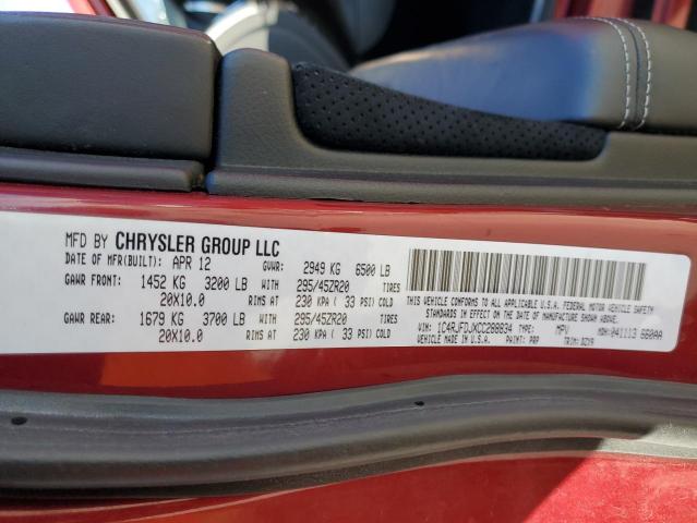 Photo 10 from auction – 2012 JEEP GRAND CHER with VIN 1C4RJFDJXCC288834