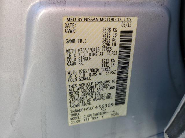 Photo 10 from auction – 2012 NISSAN FRONTIER S with VIN 1N6AD0FV1CC456309