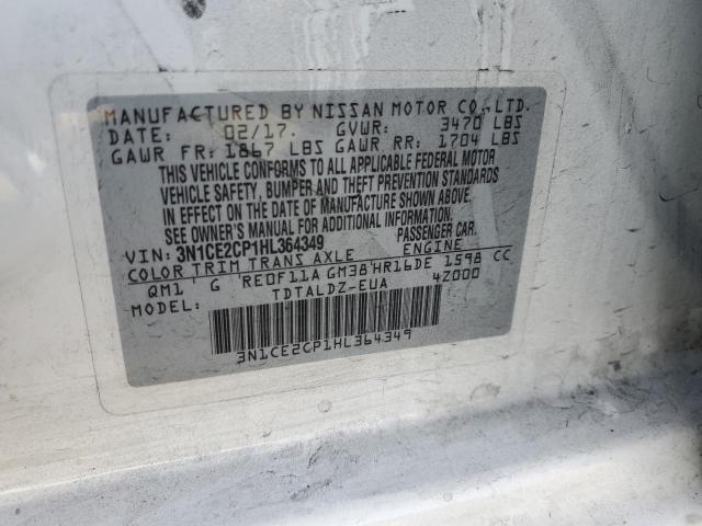Photo 10 from auction – 2017 NISSAN VERSA NOTE with VIN 3N1CE2CP1HL364349