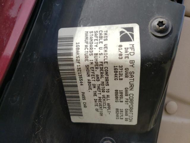 Photo 10 from auction – 2003 SATURN ION LEVEL with VIN 1G8AK52F13Z135544