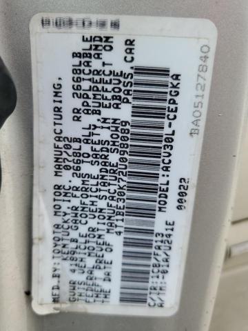 Photo 10 from auction – 2002 TOYOTA CAMRY LE with VIN 4T1BE30K72U098089