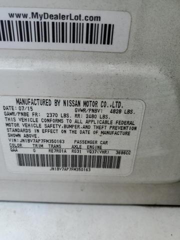 Photo 10 from auction – 2015 INFINITI Q50 BASE with VIN JN1BV7AP7FM350163