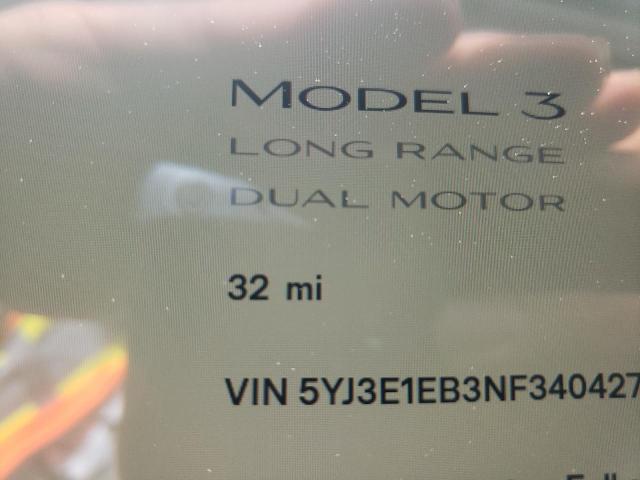 Photo 8 from auction – 2022 TESLA MODEL 3 with VIN 5YJ3E1EB3NF340427