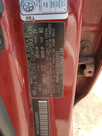 Photo 10 from auction – 2011 KIA FORTE EX with VIN KNAFU4A25B5430051