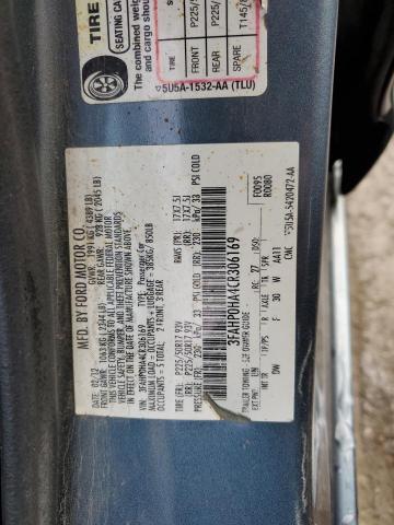 Photo 10 from auction – 2012 FORD FUSION SE with VIN 3FAHP0HA4CR306169