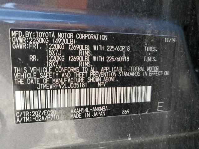 Photo 10 from auction – 2020 TOYOTA RAV4 XSE with VIN JTMEWRFV2LJ035181