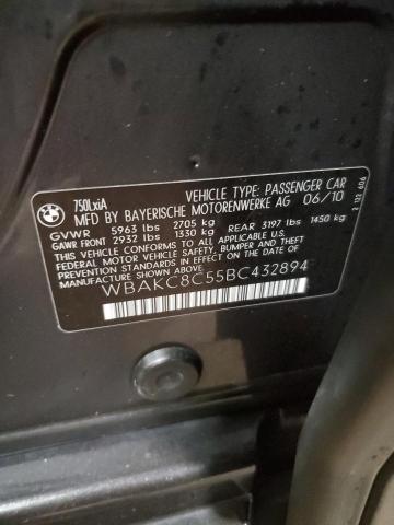 Photo 10 from auction – 2011 BMW 750 with VIN WBAKC8C55BC432894
