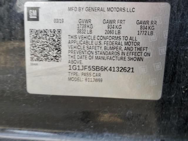 Photo 10 from auction – 2019 CHEVROLET SONIC PREM with VIN 1G1JF5SB6K4132621