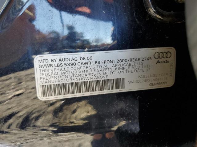 Photo 10 from auction – 2006 AUDI A6 4.2 QUA with VIN WAUDL74FX6N061123