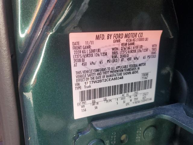 Photo 10 from auction – 2012 FORD F250 SUPER with VIN 1FT7W2BT2CEA85348