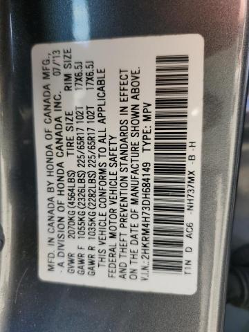 Photo 10 from auction – 2013 HONDA CR-V EXL with VIN 2HKRM4H73DH684149