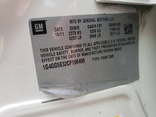 صورة رقم 10 من المزاد - 2012 BUICK LACROSSE P مع VIN 1G4GG5E32CF196496