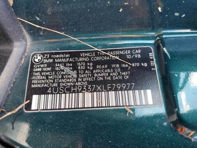 Photo 10 from auction – 1999 BMW Z3 2.3 with VIN 4USCH9337XLF79977