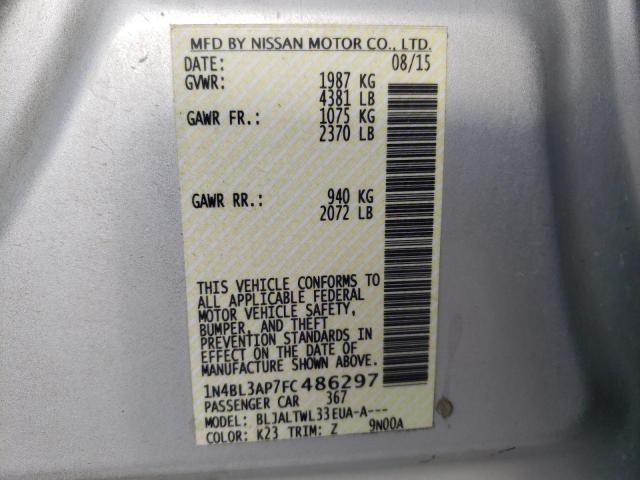 Photo 10 from auction – 2015 NISSAN ALTIMA 3.5 with VIN 1N4BL3AP7FC486297