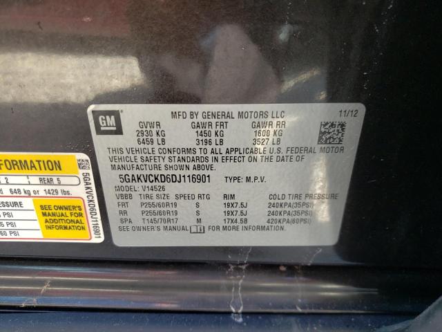 Photo 10 from auction – 2013 BUICK ENCLAVE with VIN 5GAKVCKD6DJ116901