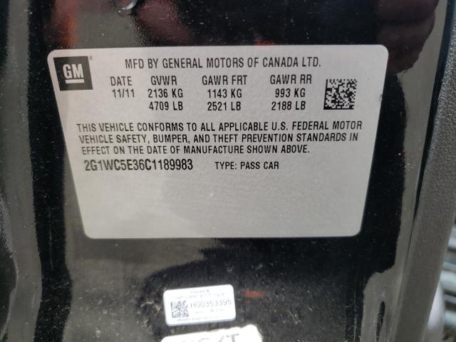 Photo 10 from auction – 2012 CHEVROLET IMPALA LTZ with VIN 2G1WC5E36C1189983