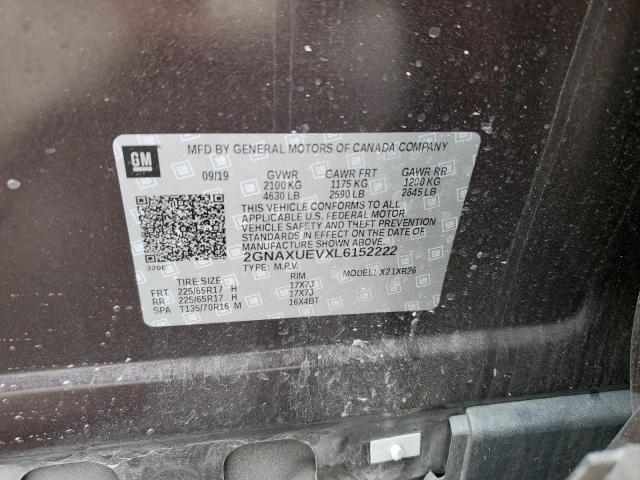 Photo 10 from auction – 2020 CHEVROLET EQUINOX LT with VIN 2GNAXUEVXL6152222