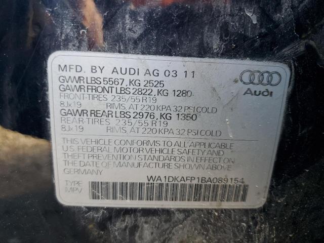 Foto 10 de la subasta – 2011 AUDI Q5 PREMIUM con VIN WA1DKAFP1BA089154