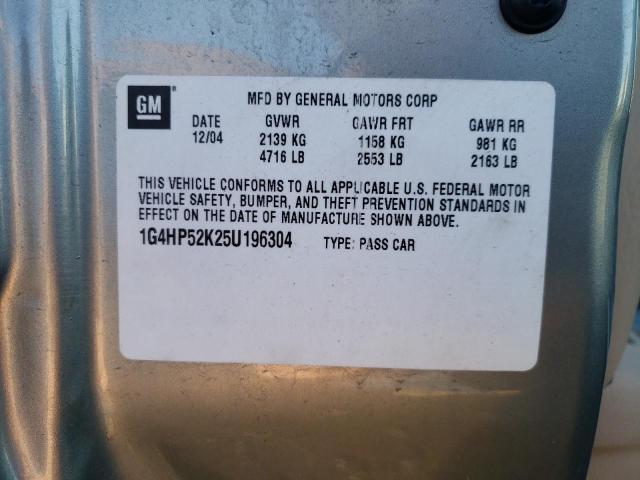 Photo 10 from auction – 2005 BUICK LESABRE CU with VIN 1G4HP52K25U196304