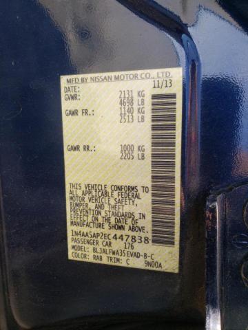 Photo 10 from auction – 2014 NISSAN MAXIMA S with VIN 1N4AA5AP2EC447838