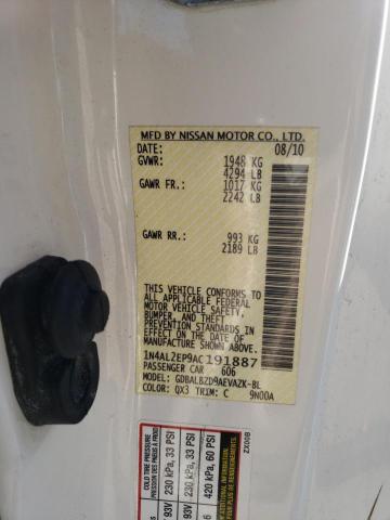 Photo 10 from auction – 2010 NISSAN ALTIMA S with VIN 1N4AL2EP9AC191887