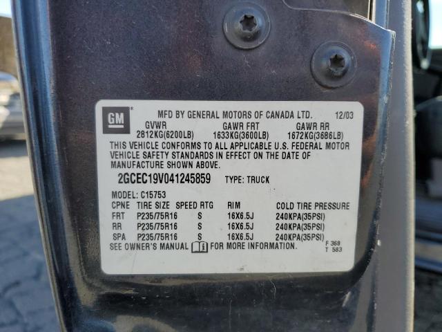 Photo 10 from auction – 2004 CHEVROLET SILVERADO with VIN 2GCEC19V041245859