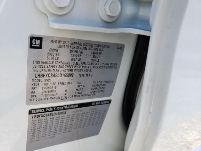 Photo 10 from auction – 2020 BUICK ENVISION E with VIN LRBFXCSA8LD165092