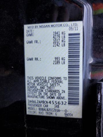 Photo 10 from auction – 2012 NISSAN ALTIMA BAS with VIN 1N4AL2AP8CN455632