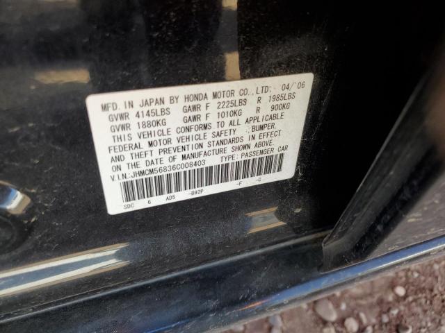 Photo 10 from auction – 2006 HONDA ACCORD EX with VIN JHMCM56836C008403