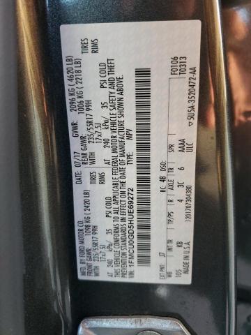 Photo 10 from auction – 2017 FORD ESCAPE SE with VIN 1FMCU0GD5HUE69272